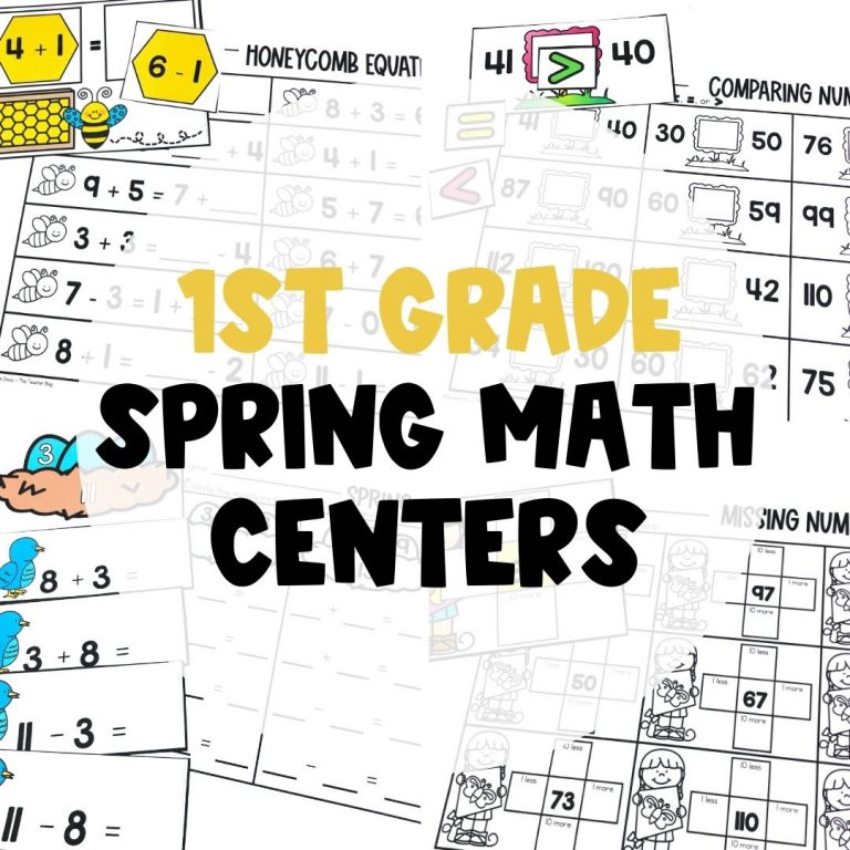 1st Grade Spring Math Centers