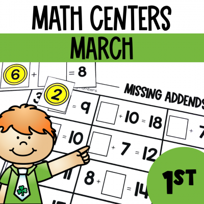 1st Grade March Math Centers
