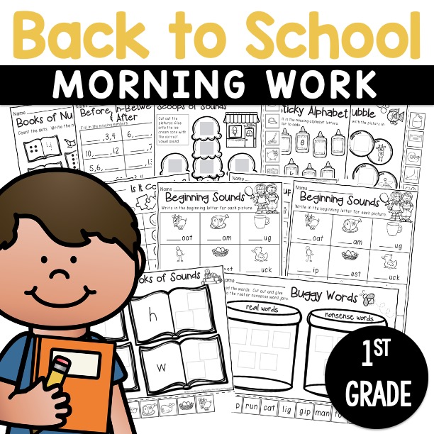1st grade August morning work