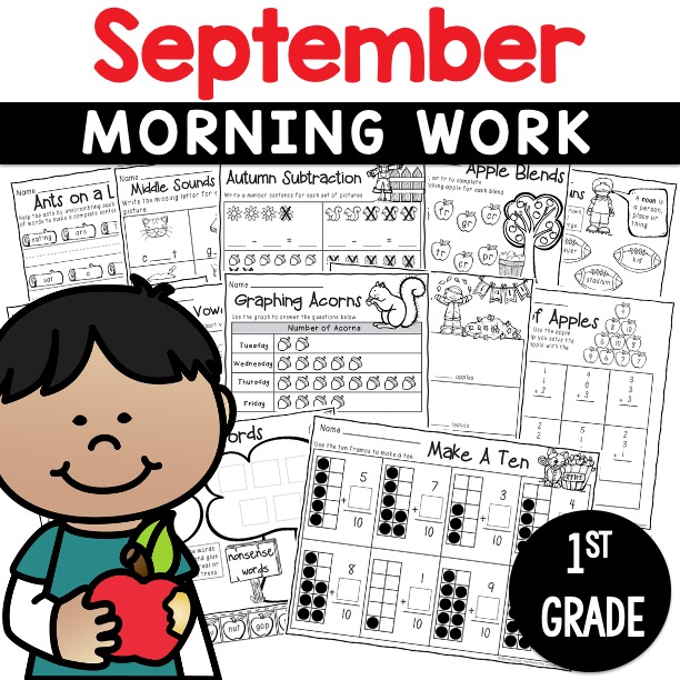 1st grade September morning work
