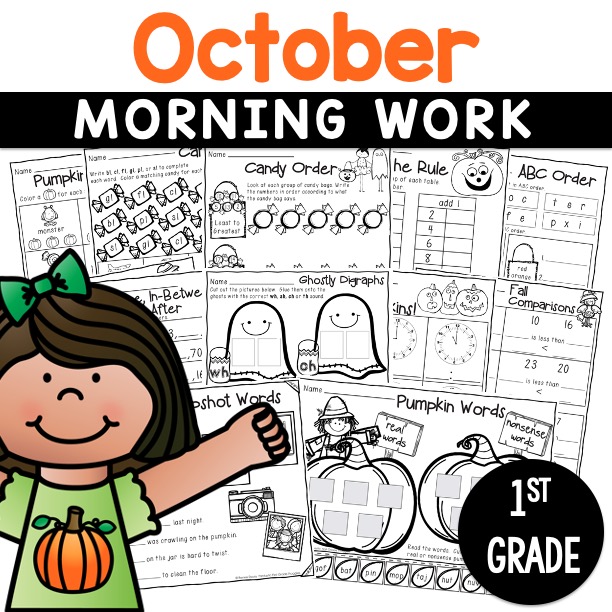1st grade October morning work