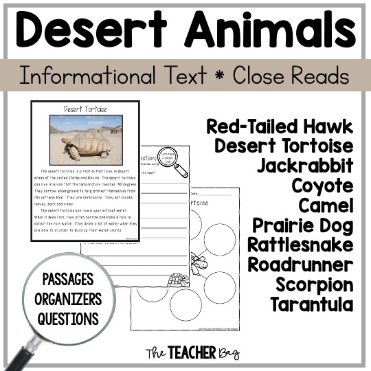 desert animal reading passages