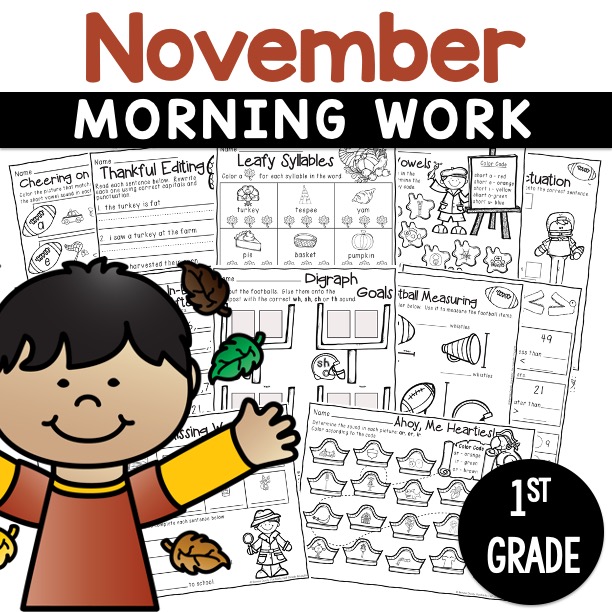 1st grade November morning work