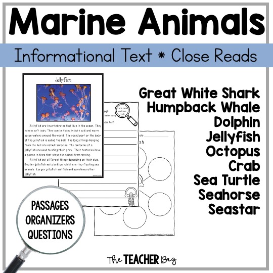 marine animal reading passages