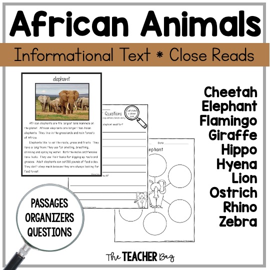 African Animal Reading Passages