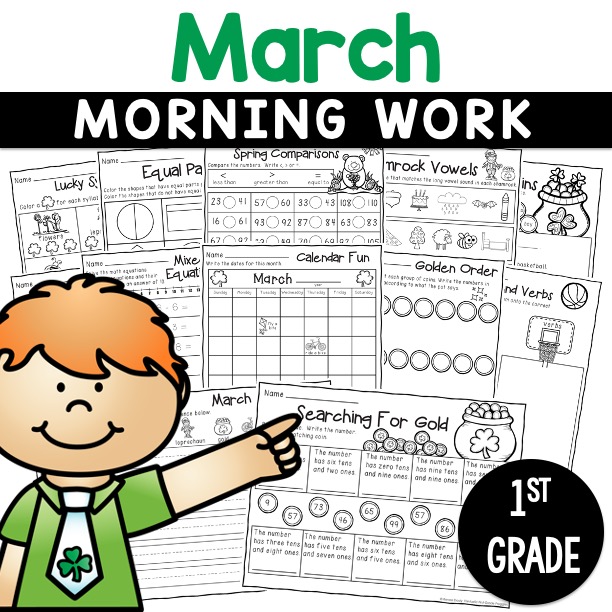 1st grade March morning work