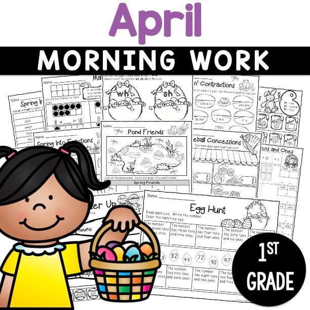1st grade April morning work