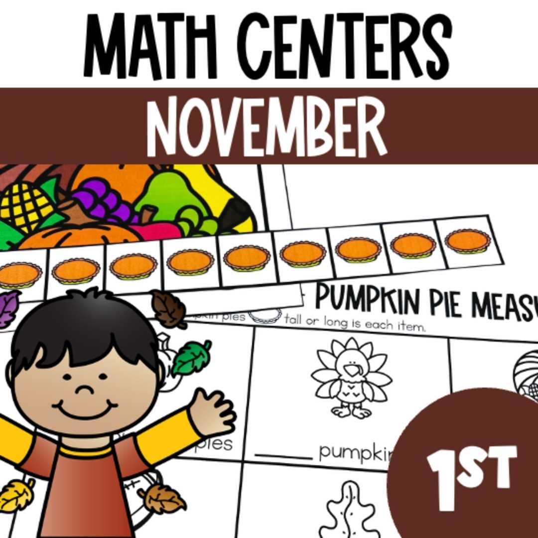 1st Grade November Math Centers