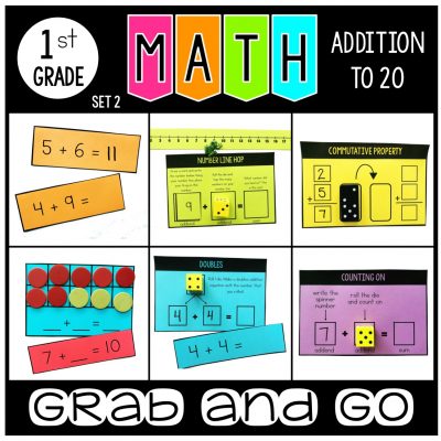 Grab and Go Math Addition to 20