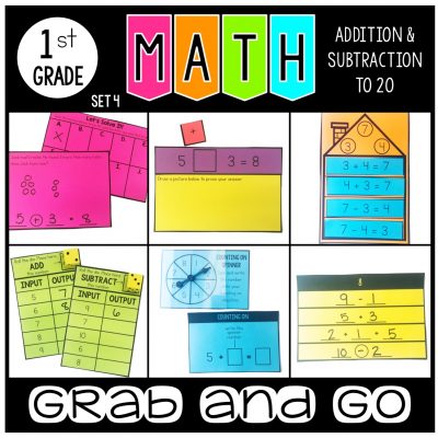 Grab and Go Math Addition and Subtraction from 20