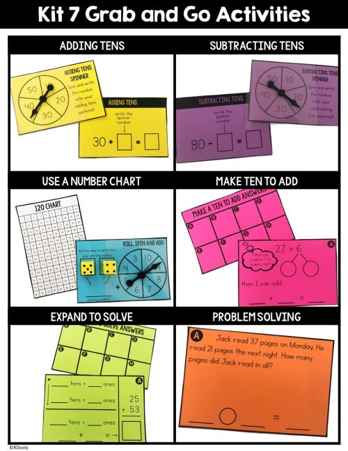 Grab and Go Math - Addition and Subtraction from 100 - The Teacher Bag
