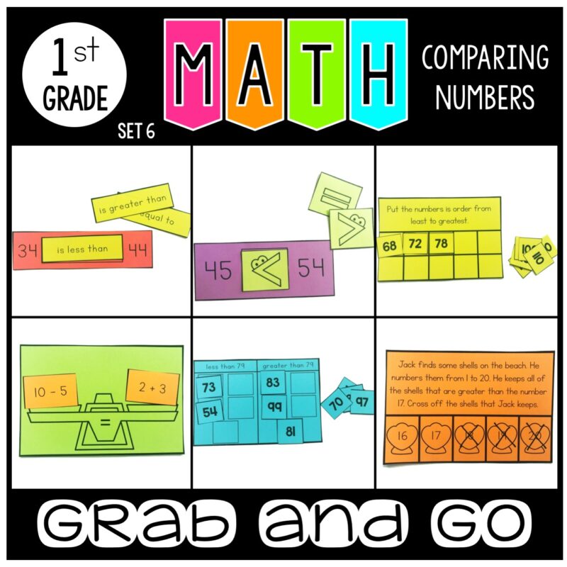 Grab and Go Math Comparing Numbers