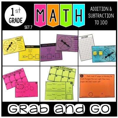 Grab and Go Math Addition and Subtraction from 100