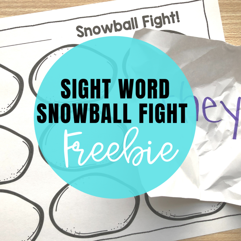 Sight Word Snowball Fight