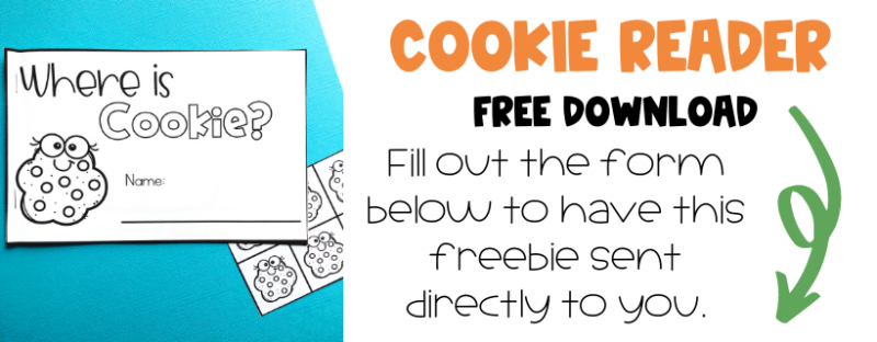 Cookie Prepositions Easy Reader - The Teacher Bag