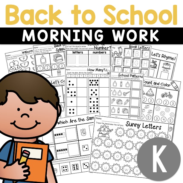 kindergarten August morning work