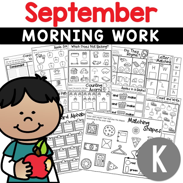 kindergarten September morning work