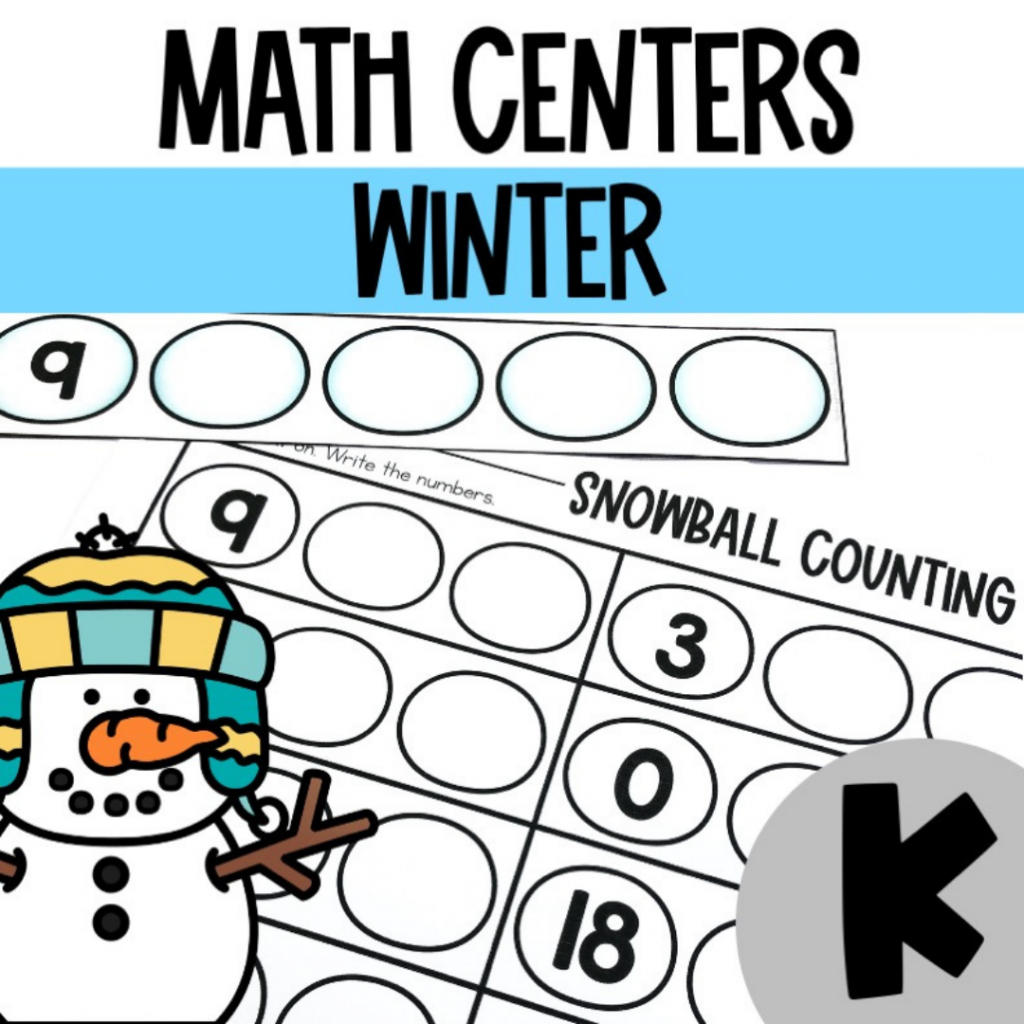 kindergarten winter math centers