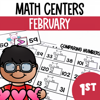1st Grade February Math Centers
