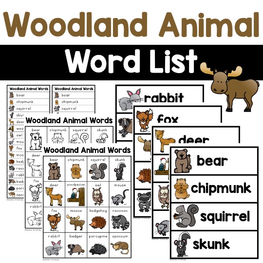 Woodland Animal Words