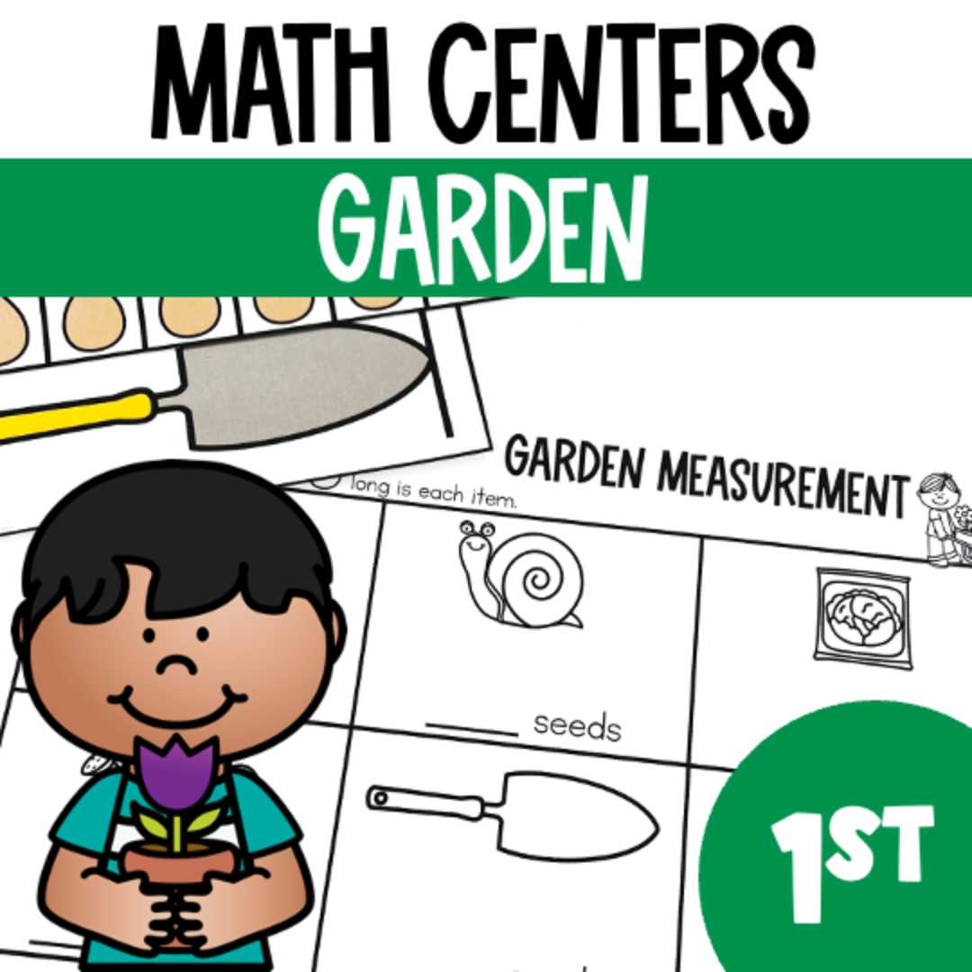 1st grade garden math centers