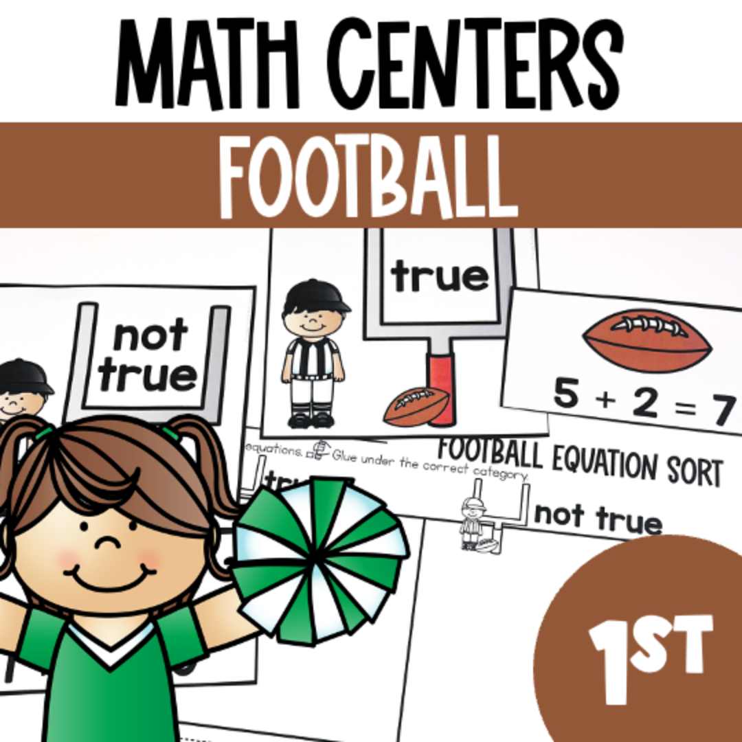 1st Football math Centers