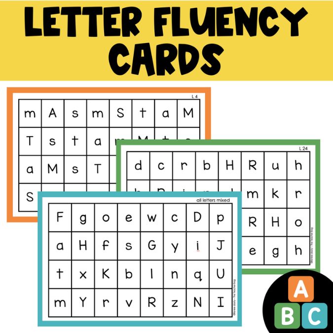 Letter Fluency Cards